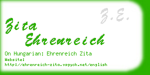 zita ehrenreich business card